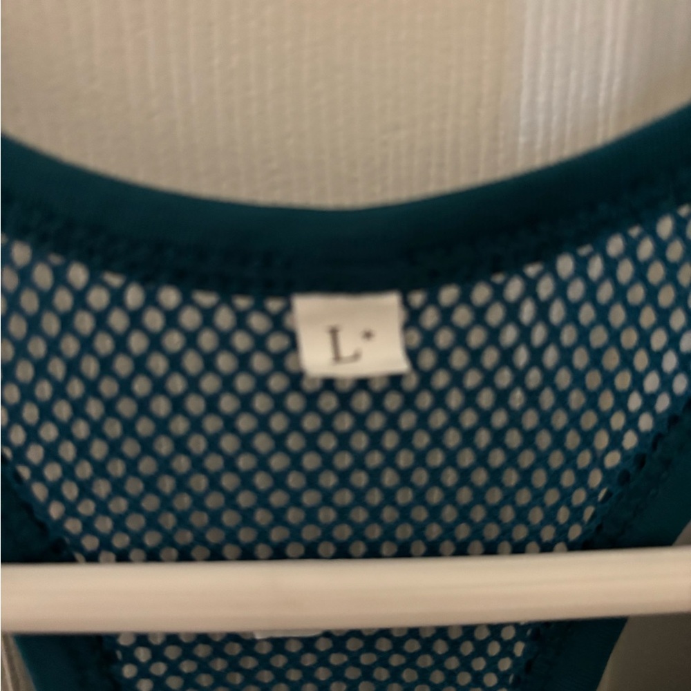 Teal IACTIVE workout top. Women’s L - Picture 3 of 4